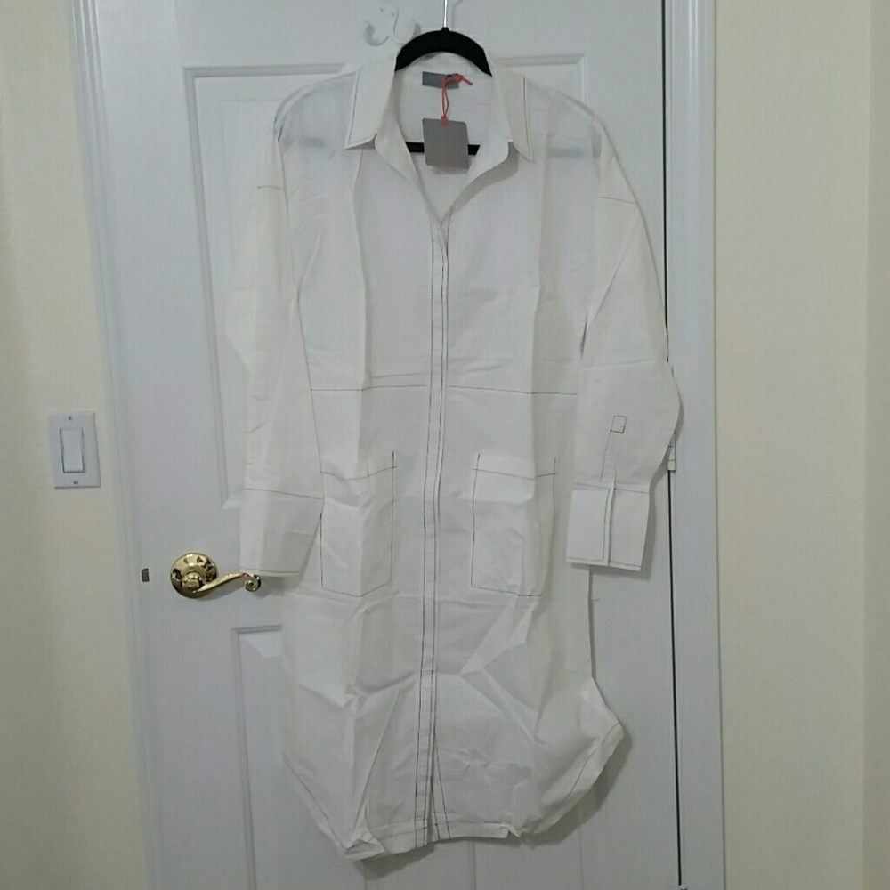 Tweed Whitney White Shirt Dress Size M
